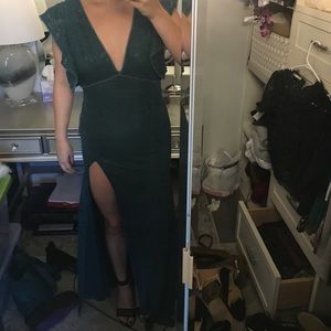 Green gown worn to barristers ball